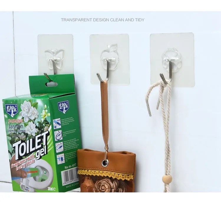Bulk Selling Plastic Sticky Seamless Adhesive Wall Hooks Wall For