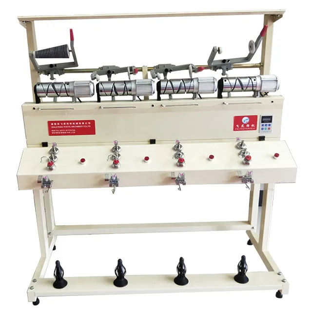 High speed grooved drum yarn hank to bobbin coil winding machine manufacturer