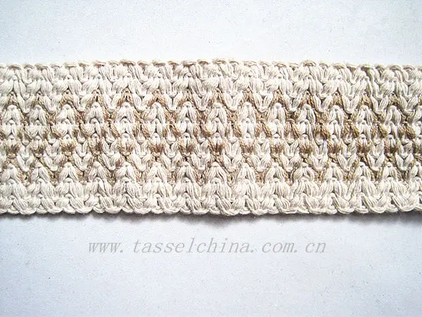 5cm Width Cotton Gimp Braid Trim For Decorative Pillows
