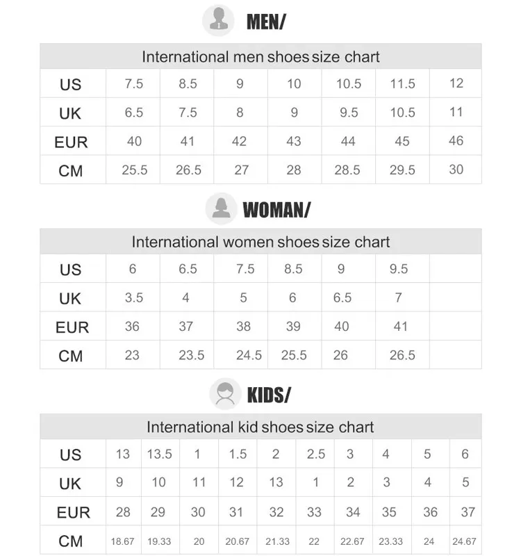 Men S Shoe Size Chart International