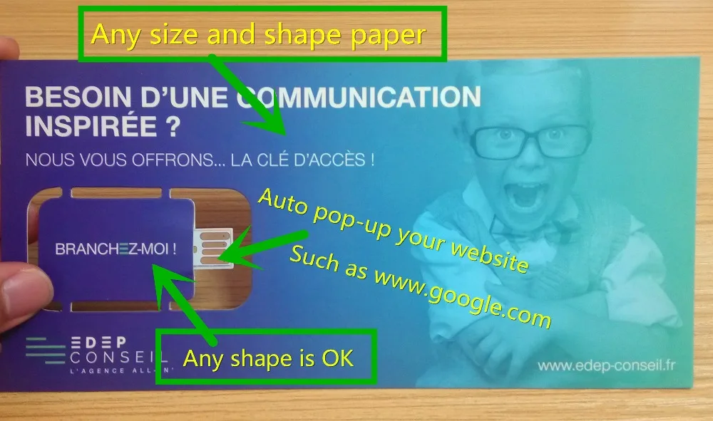 China Promotional 2gb Black Custom Paper USB Flash Drive