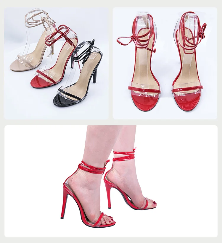 Best Seller Sandals Transparent Strap Clear Heel High Best Seller Sandals Transparent Strap Clear Heel High