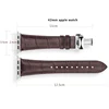 fashion brown leather strap for apple watch band stainless steel custom box