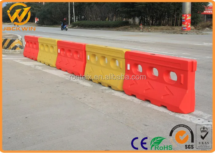 Red/yellow Plastic Flood Barriers New Jersey Road Barrier - Buy Road ...