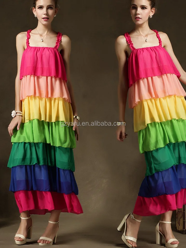 rainbow dresses plus size