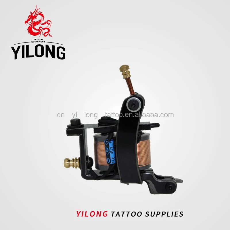 Yilong Professional Steel Wire Cutting Frame Tattoo Coil Machines Tattoo Gun for Body Tattoo