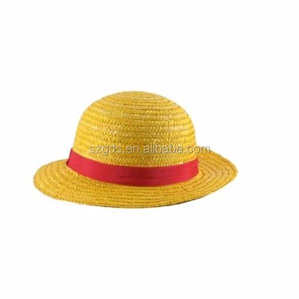 Luffy Straw Hat Cap Cosplay Yellow Gift Party Weeck Anime One Piece Monkey D