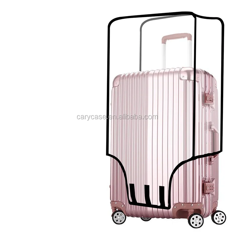 clear plastic suitcase