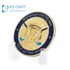 High quality custom metal die casting double sided enamel gold plated security golf challenge coins