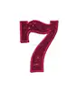 Factory Wholesale Custom Jersey Number Iron On Red Glitter Embroidery Patch For Clothing