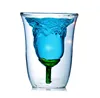 tea/coffee/Juice Glass Cup Handmade Mouth Blown Reusable Various Shapes of Blown Clear Double Wall glass cup