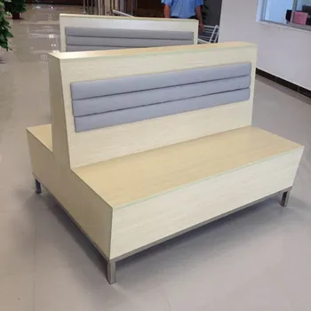 New Design Comfortable 4 Seater Restaurant Wood Frame Booth
