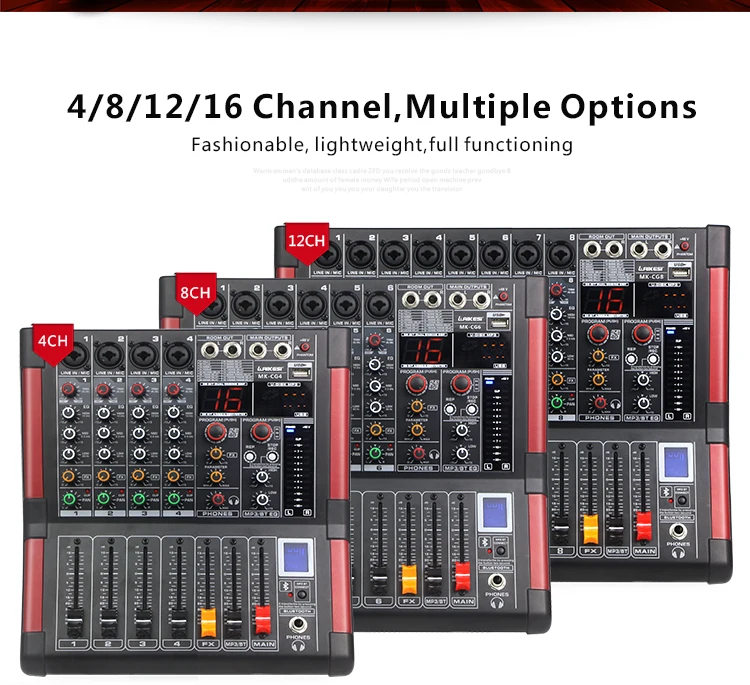 Consola digital mezcladora de audio profesional con 16DSP