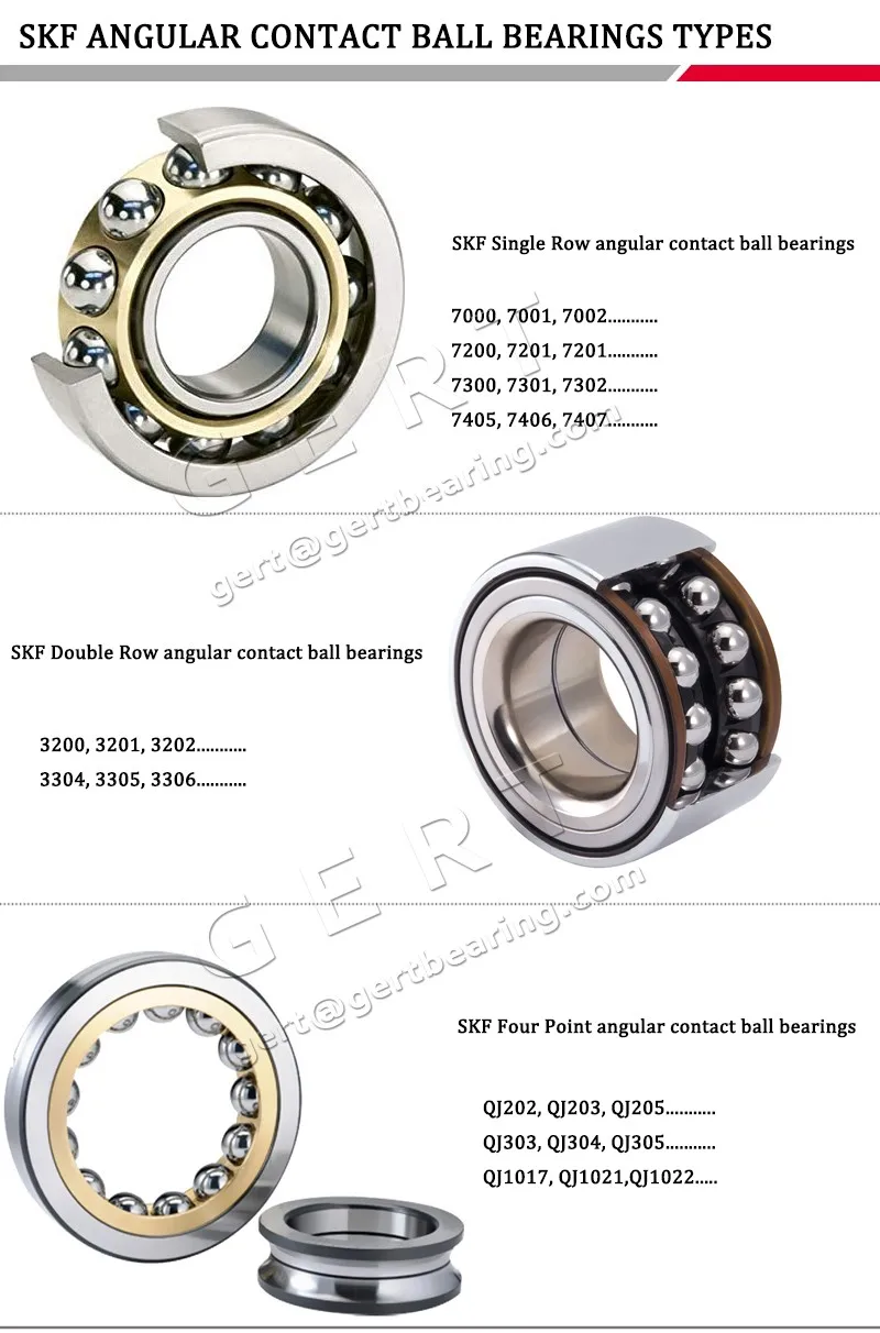 Rubber Shielded Skf Angular Contact Ball Bearing 3210 High Precision