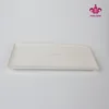 New Ceramic Dinner serving Rectangle Platter White / Cream / Green color