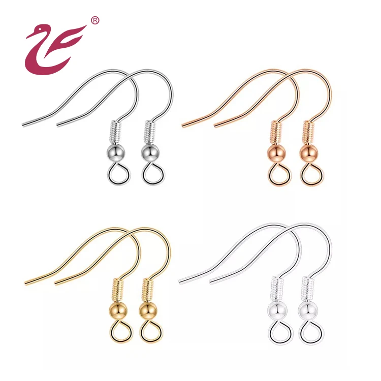 Valentine's day custom guangzhou silver jewelry 925 sterling Silver Fishhook Earring Hook DIY Jewelry Findings