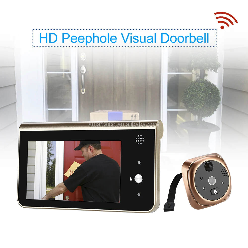 Video Peephole Wifi Doorbell Pir Motion Detection Door Bell Camera Wireless Call Door Bell