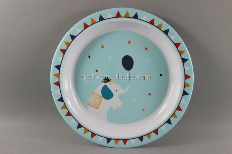 100% Melamine kid's dinner plate , children lunch plate