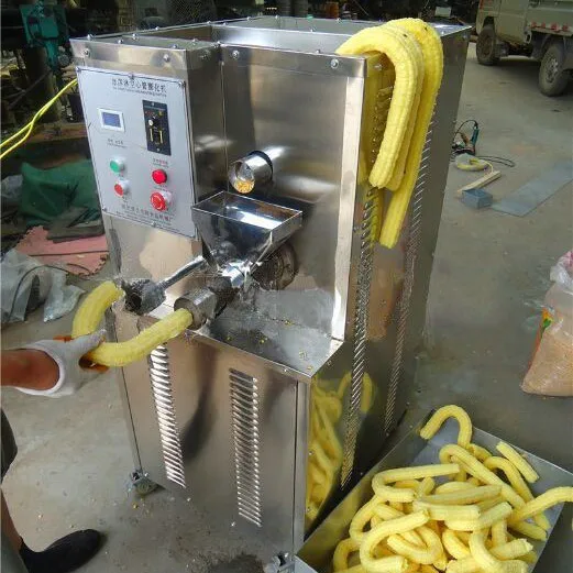 冰淇淋玉米管挤出机玉米粉扑小吃挤出机