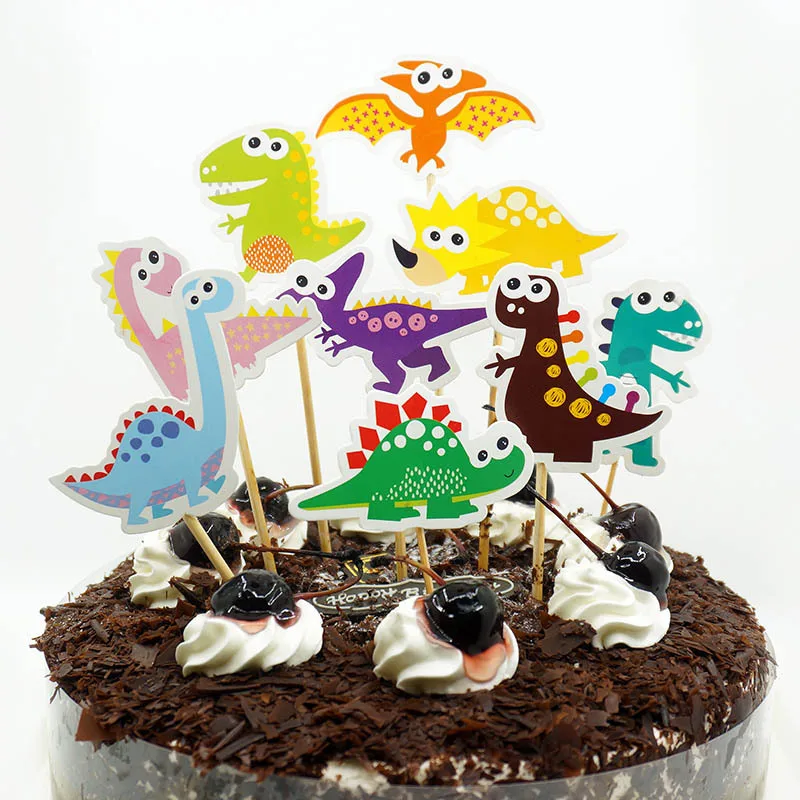 Dinosaur Party Supplies Dinosaur Cupcake Toppers Picks Cake