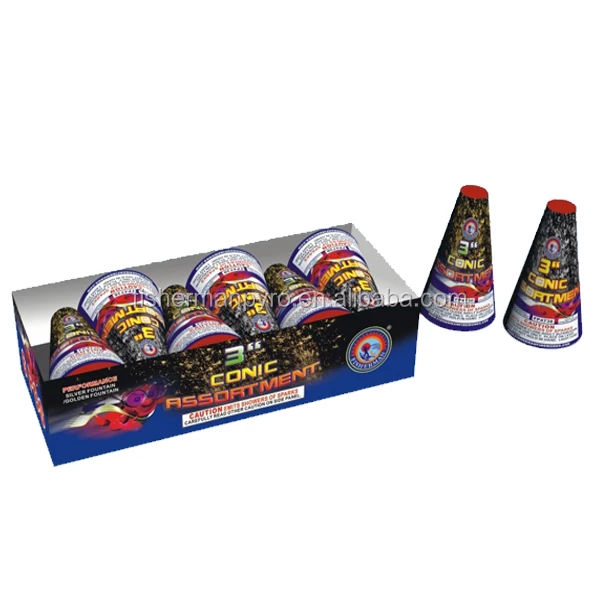 Cheap price wholesale 3"Inch 1.4g Consumer Conic Fountain Fireworks