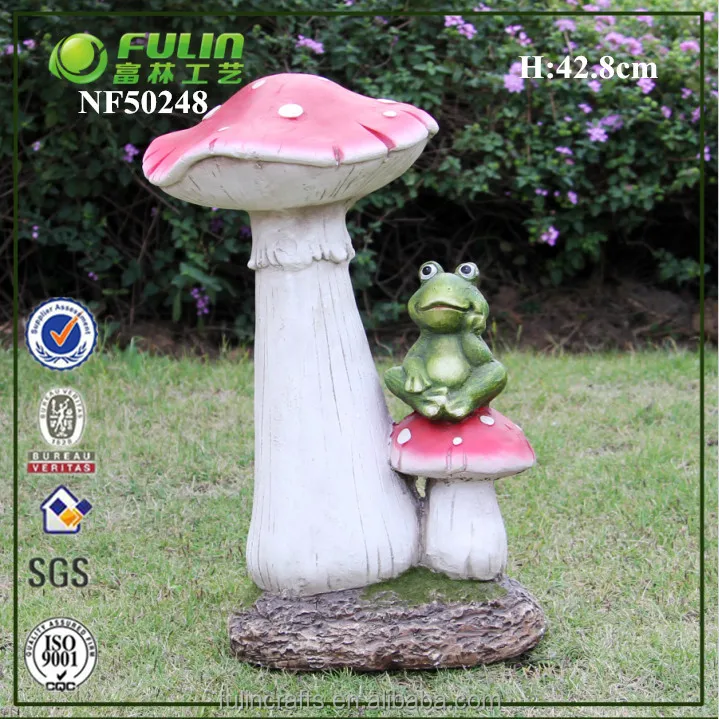 resin mushroom garden decor