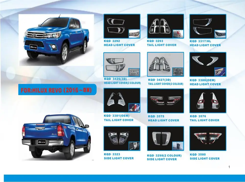 fender flare for toyota hilux revo