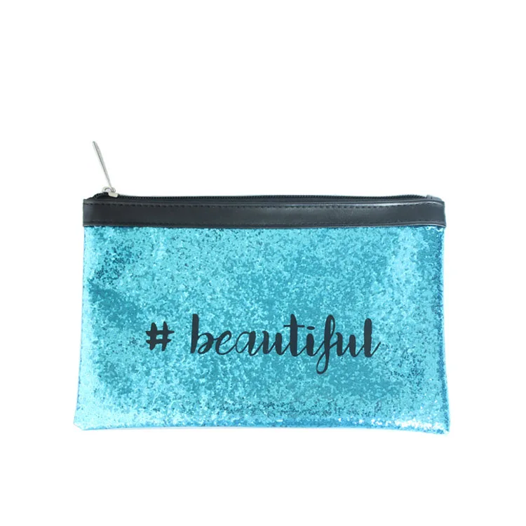 Modern Stylish Glitter Make Up Bag Bling Cosmetic Bag Lips Pouch - Buy ...