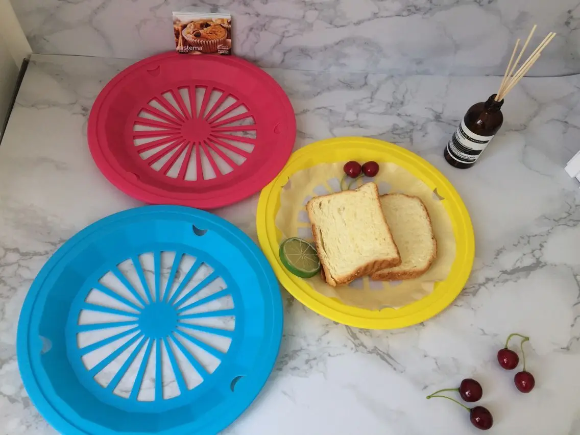 Reusable Plastic Paper Plate Holder For 9" Plates,Bright Summer Fun