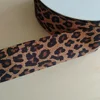 Hot!!! 3.7CM-5.8CM Leopard Image Woven Printed Elastic Webbing