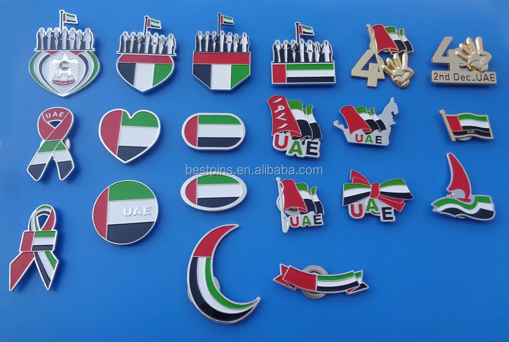 United Arab Emirates Heroes Memorial Day Pin Badge Buy National Day Pin Badges Dubai Lapel Pin
