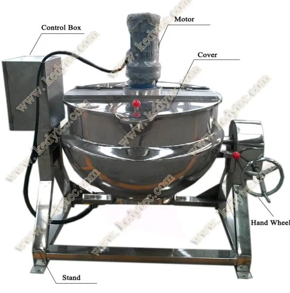 Tilting Steamheating Jacketed Kettle / Jacketed Boiler With Scraper