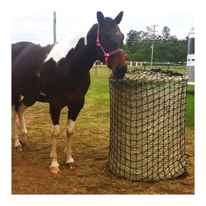 Horse Slow Feed Hay Net Bag Braided Nylon Horse Hay Mesh Feeder