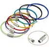 PVC stainless steel wire rope keychain cable key holder rope key ring