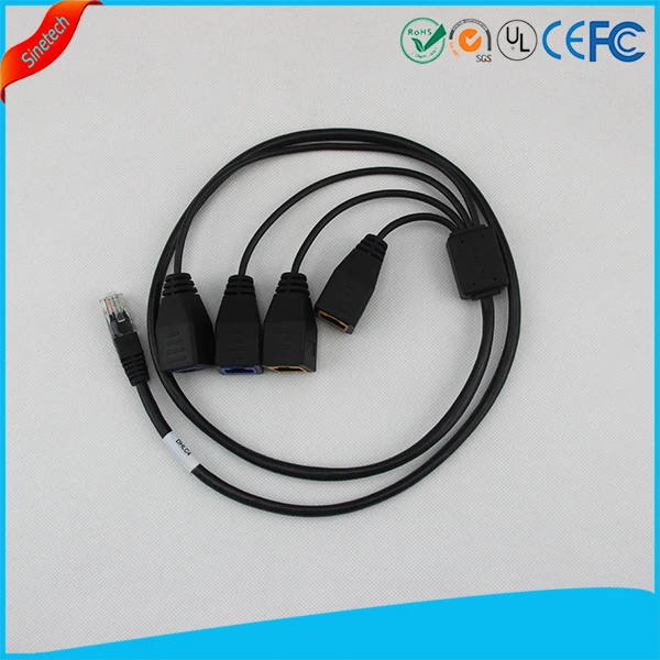 Rj45/rs485 Splitter To 4 Rj45 8 Connector Cat 6 Wiring Cable Buy Rj45