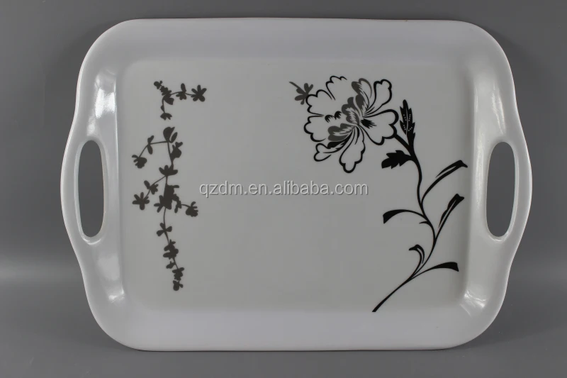 14-16-18 inch Melamine tray sets with handle Plastic