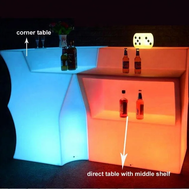 Waterproof Shell Colorful led furniture bancone bar da casa