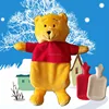 Cute winnie the pooh bear shaped hot water bottle plush animal toy cover and hot water bag for kids