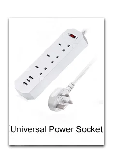 US/EU/UK Stanard USB Power Strip Travel Charger Micro USB Power Socket 4 Ports