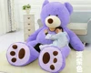 1.0/1.3/1.6/2.0/2.6/3.4m beautiful Wholesale custom big teddy toy bear, plush giant bear for promotion(purple)
