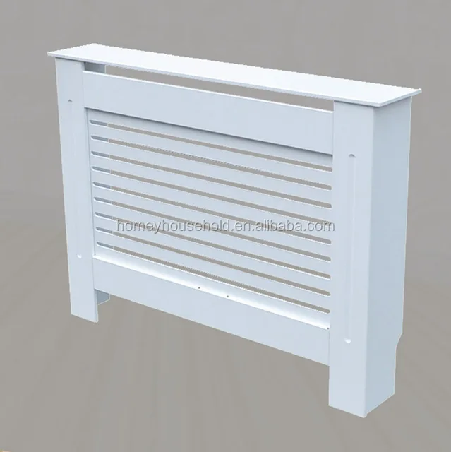 White Painting Wooden Mdf Small Radiator Cabinet Radiator Cover On