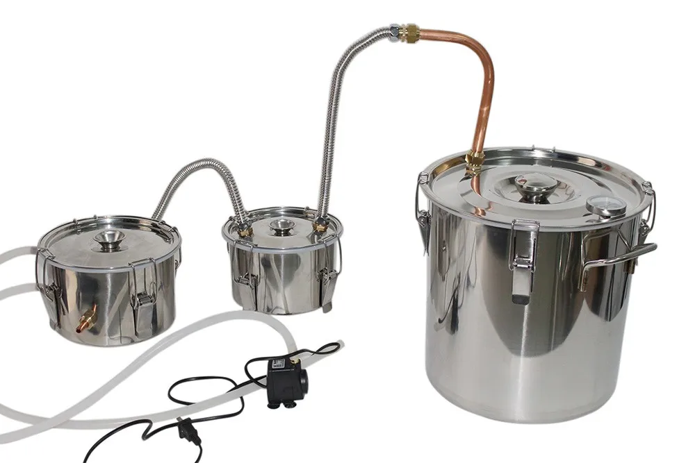 Kingsunshine 10l/3gal Home Distiller Alcohol Copper Stills With Thump