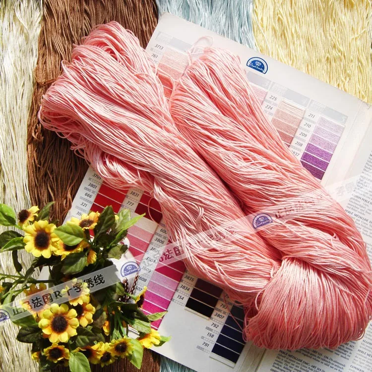 100 Cotton Cross Stitch Thread Similar With 447 Dmc Color Buy