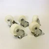bargain 1.5 inch white PP plastic omnidirectional caster with 1mm thin bottom plate inventory clearance
