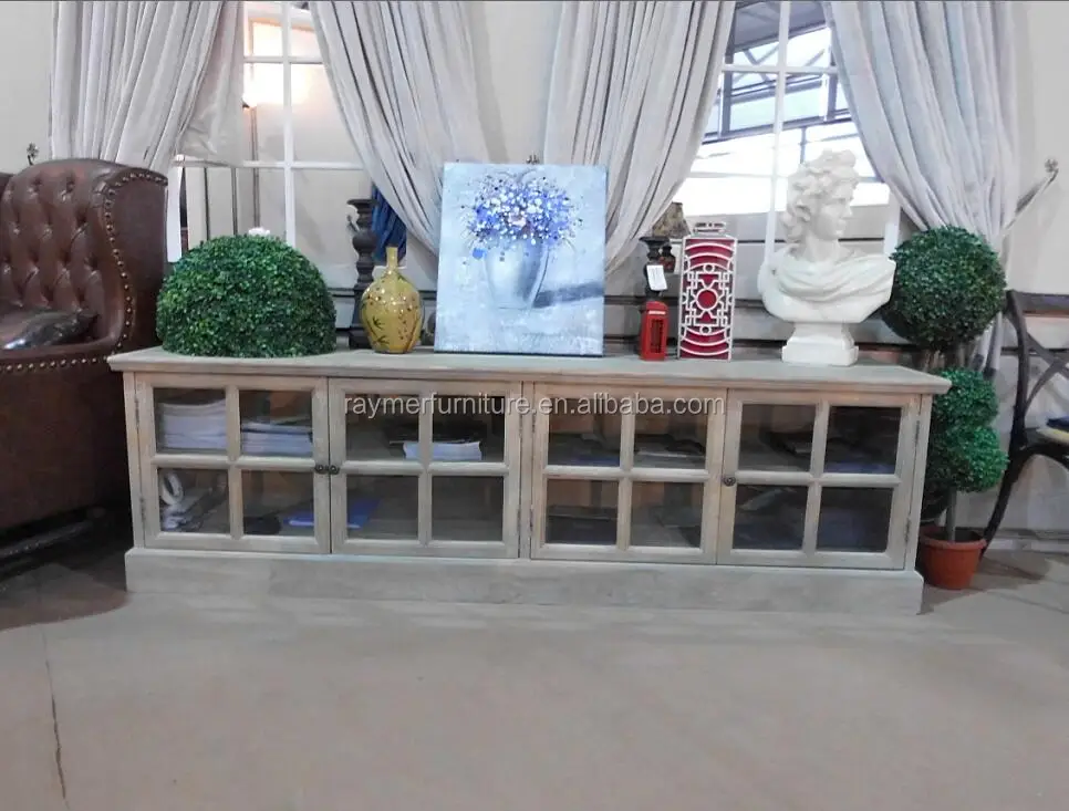 Estilo francés muebles de sala de madera maciza mueble tv rústico ...