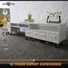 Half high KD structure tv cart new model tv stand with 8 wheels