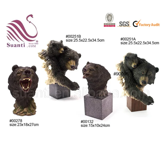 black bear statue resin