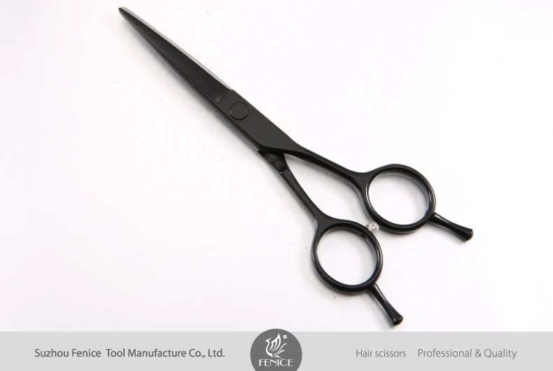Fenice Black Titanium Hair Cutting Scissors Professional Japan 440c Hairdressing Shears
