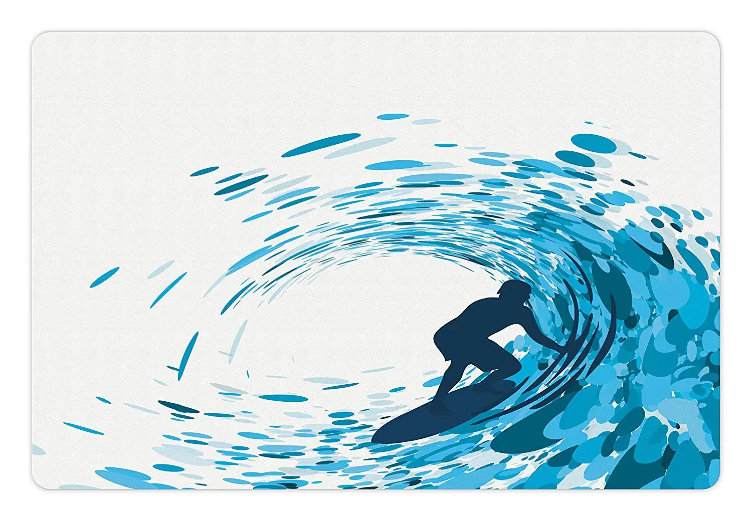 XHFITCLtd Ride The Wave Tapestry, Silhouette of a Surfer under Giant Ocean Waves...