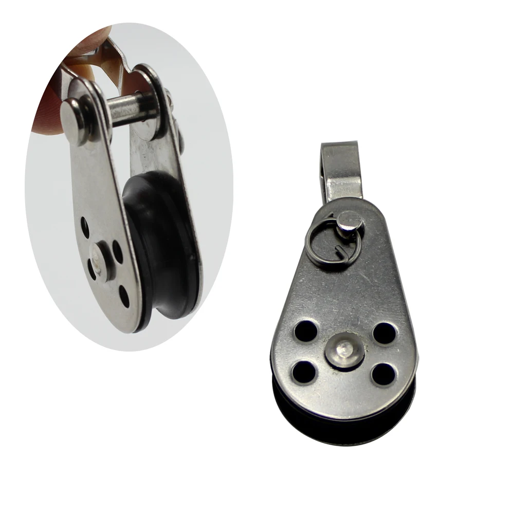 High Quality Small Stainless Steel Single Block Nylon Sheave Pulley